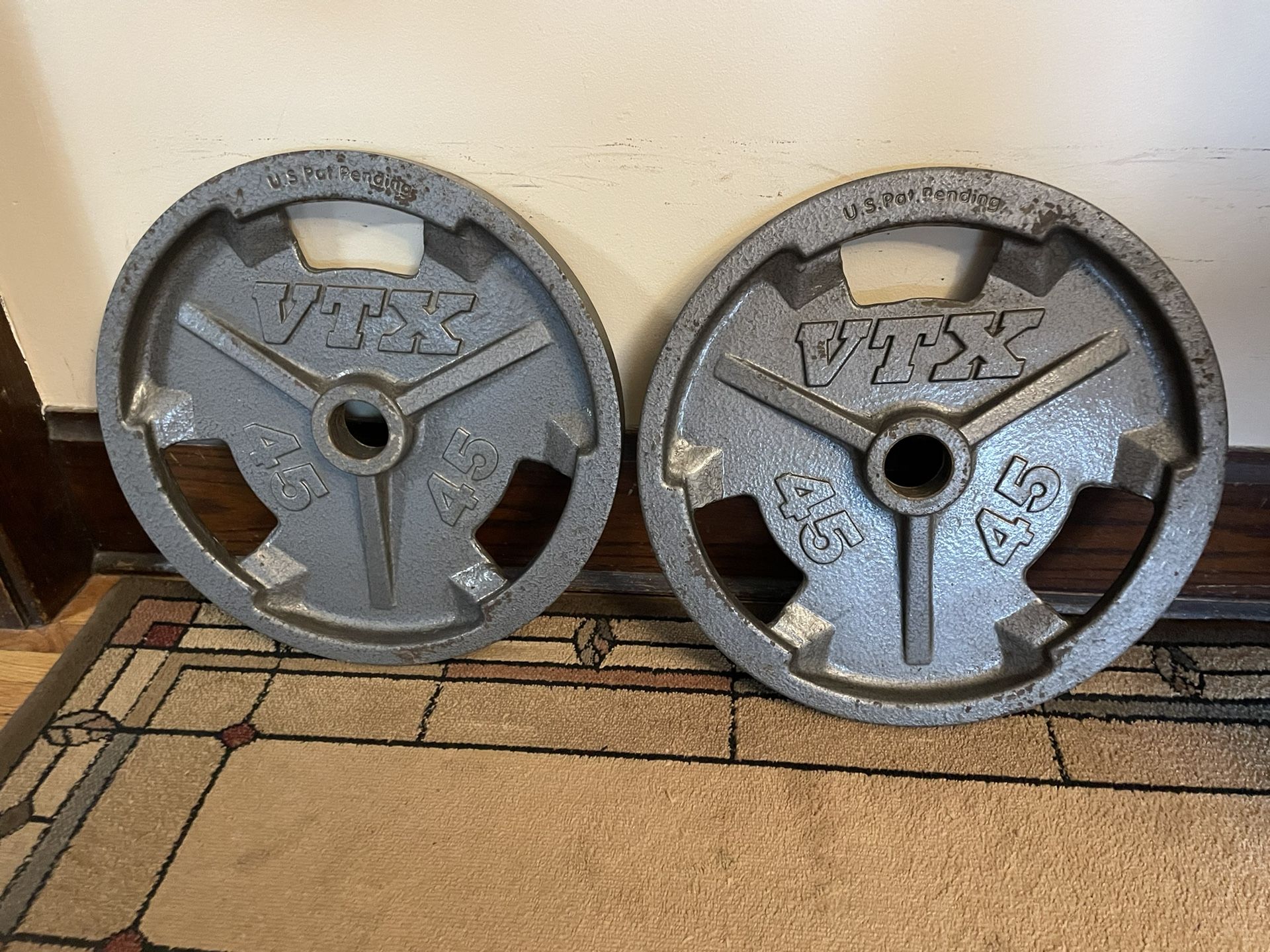 Pair of VTX 45lb Olympic Weight Plates