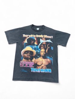 Rare Vintage 90s 2Pac Tupac Notorious BIG Biggie Smalls “Stop The Violence” Tee Double Sided Print. Sz. Large