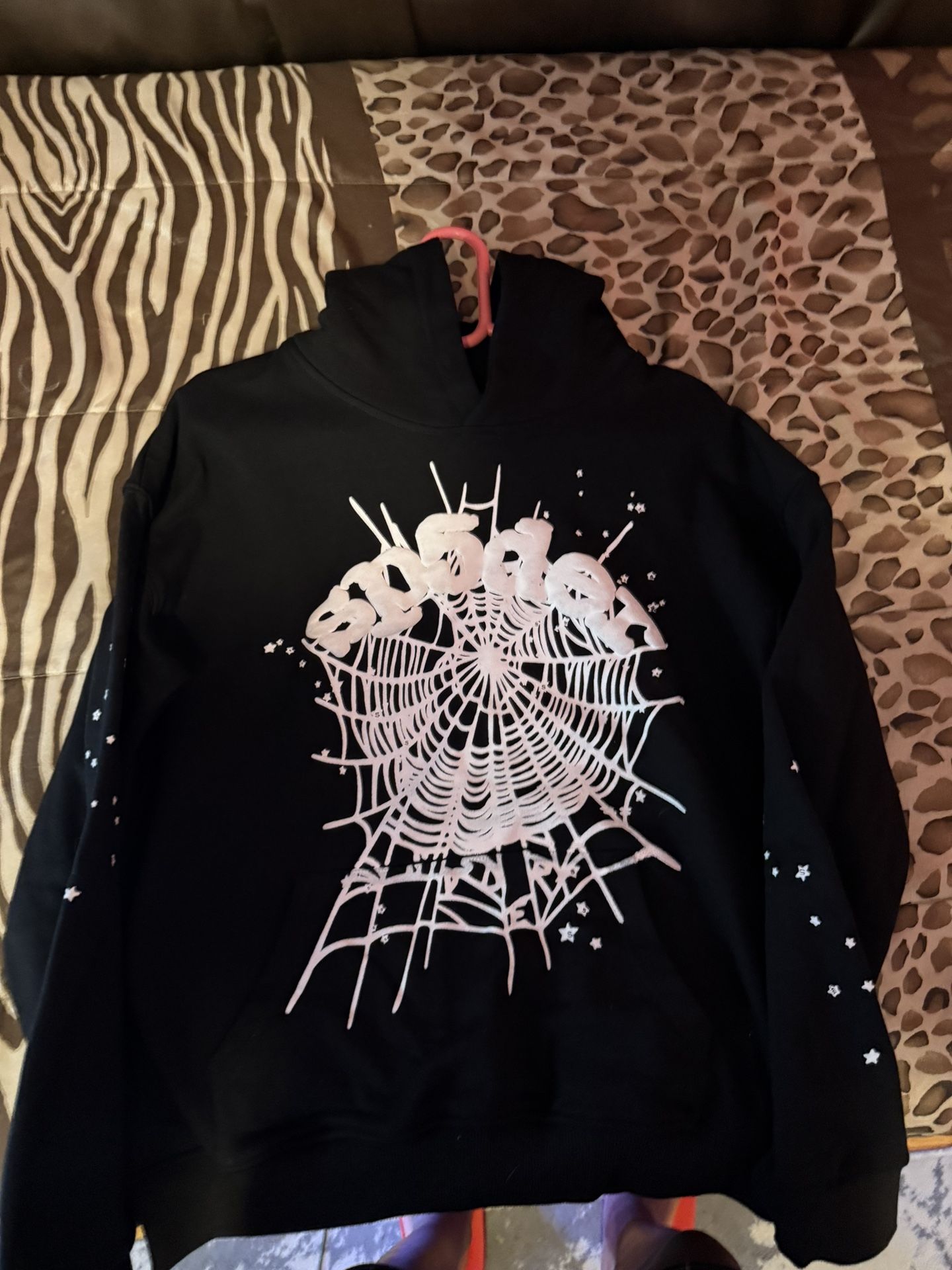 Sp5der OG Black Hoodie Small