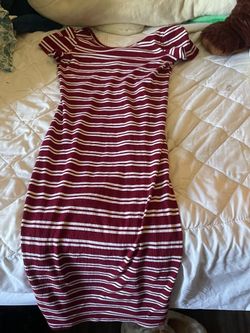 Long red white Dress