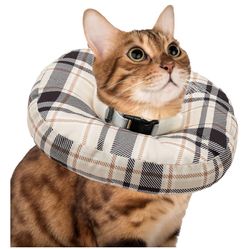 Brand JVVGPET Color Plaid Manufacturer JVVGPET SIZE: This cat Elizabethan collar is available in 3 sizes, suitable for small, medium and large cats, k
