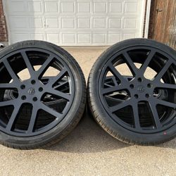 24 INCH SRT RIMS WITH 305/35R24 TIRES