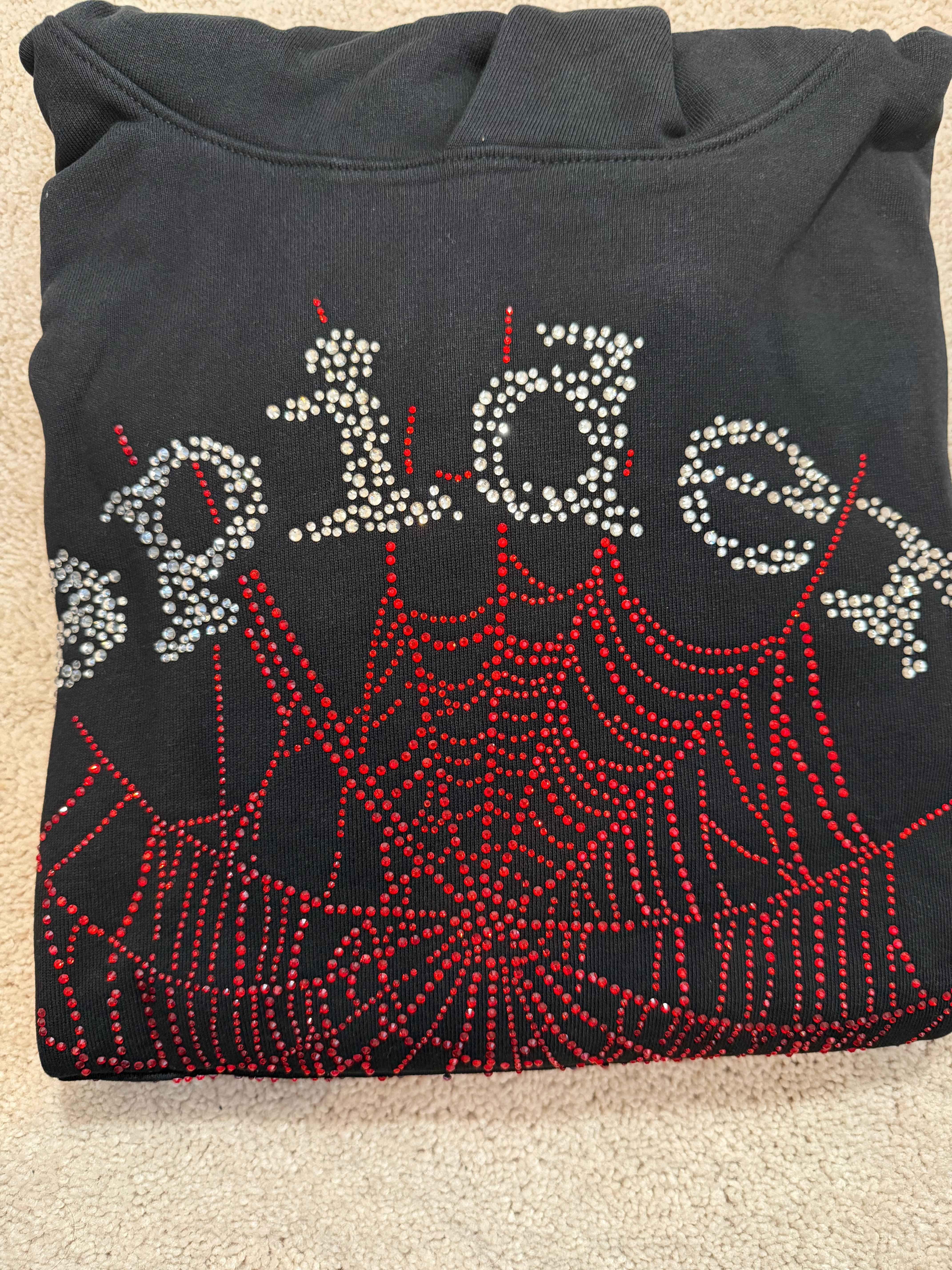 Sp5der OG Rhinestone Logo Hoodie