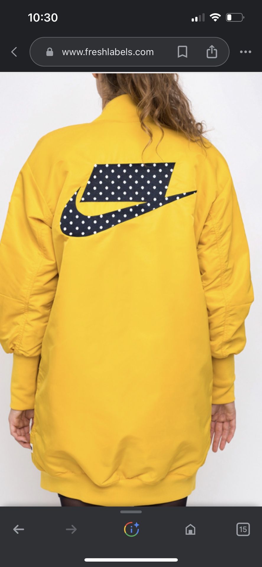 Nike Women Sportswear Yellow Parka Jacket