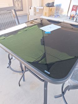 Outdoor bar table and chairs