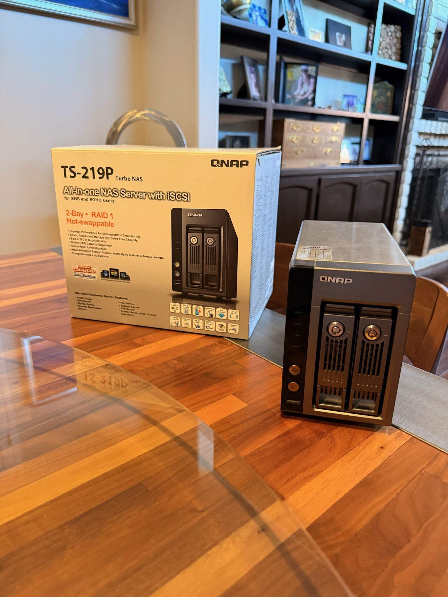 QNAP TS-219P NAS Network Attached Storage updated firmware, excellent Condition