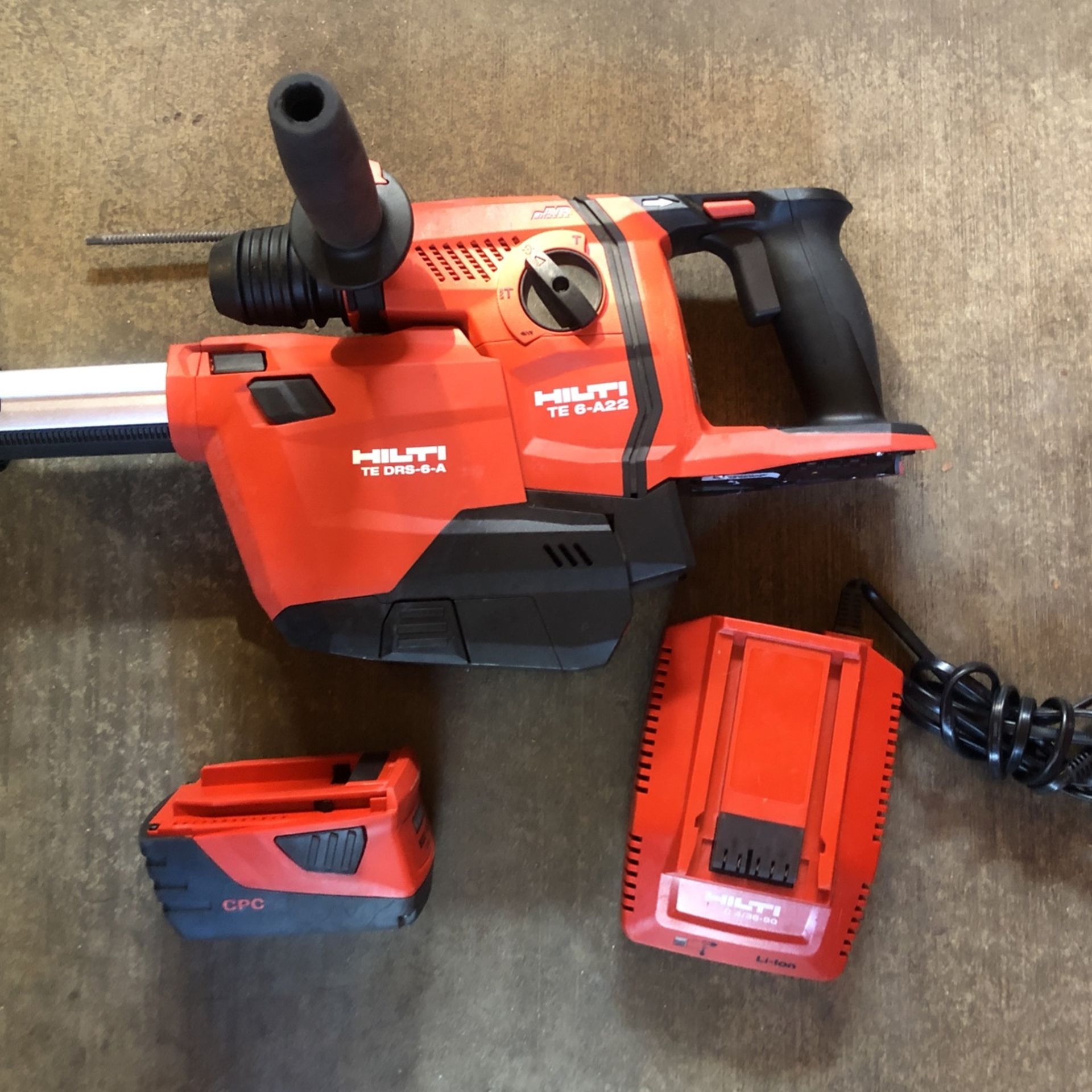 Hilti TE A 22 +Rotary Hammer Drill+Te Drs 6A Dust Collector+ B22