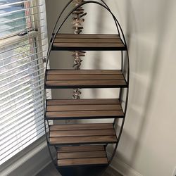 FREE Iron Rod Shelf with wood shelves