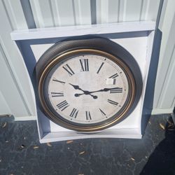 Brown & Bronze Round Wall Clock