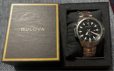 Bulova Men's Marine Star Quartz Date Silver Stainless Steel Watch 43 MM 96B382