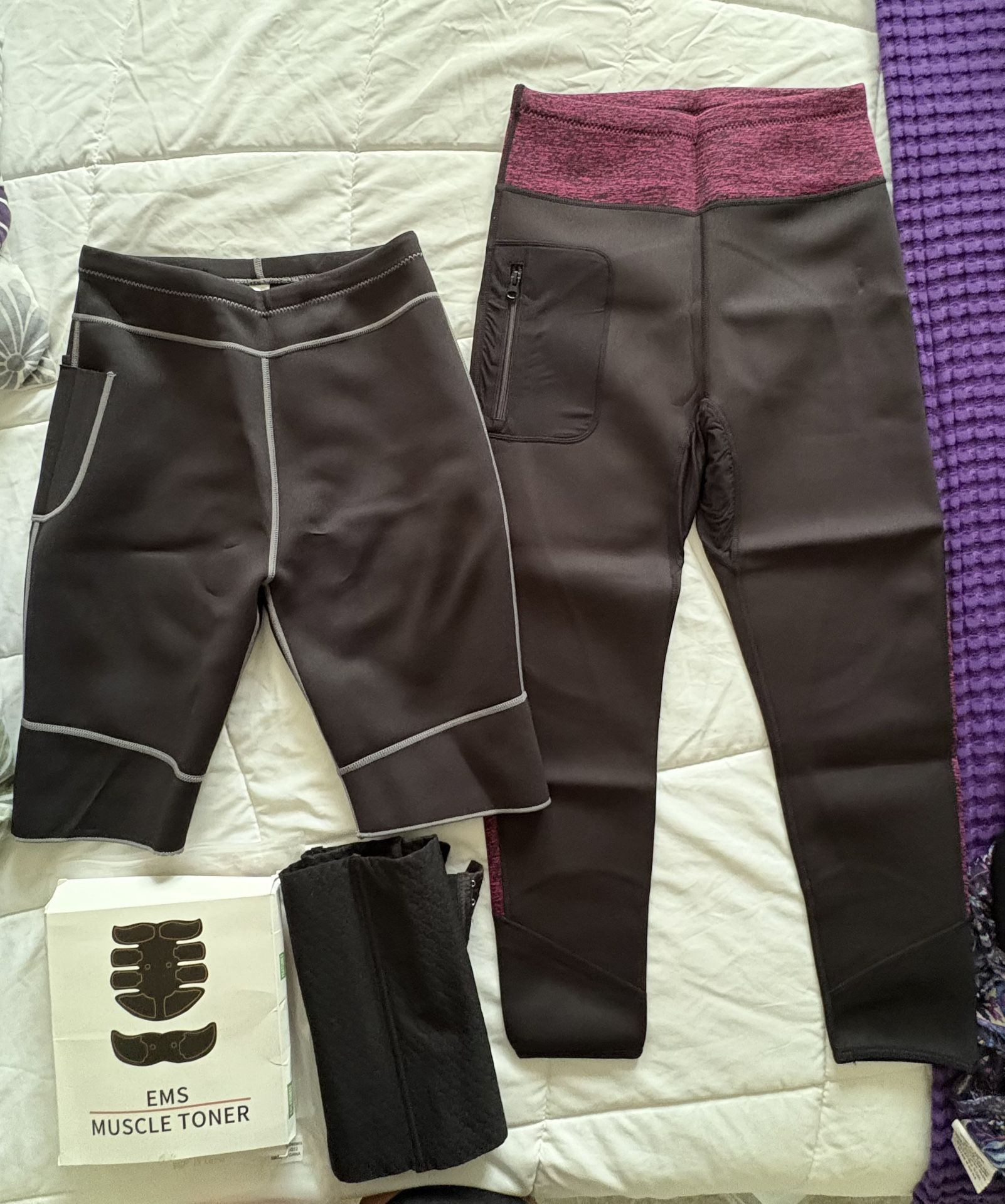 EMS Muscle Stimulator And neoprene Sweat Pants