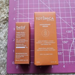 belif Super Drops Niacinamide Golden Glow Serum & Totemica Brightening Antioxidant Serum + Freebie