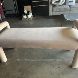 Upholstered Bench Blush