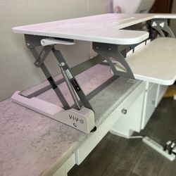 Adjustable Desk For Standing/sitting- White