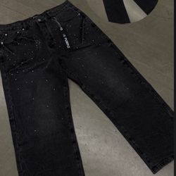 Selling These Purple Brand  Rinestone Jeans (negotiatable)