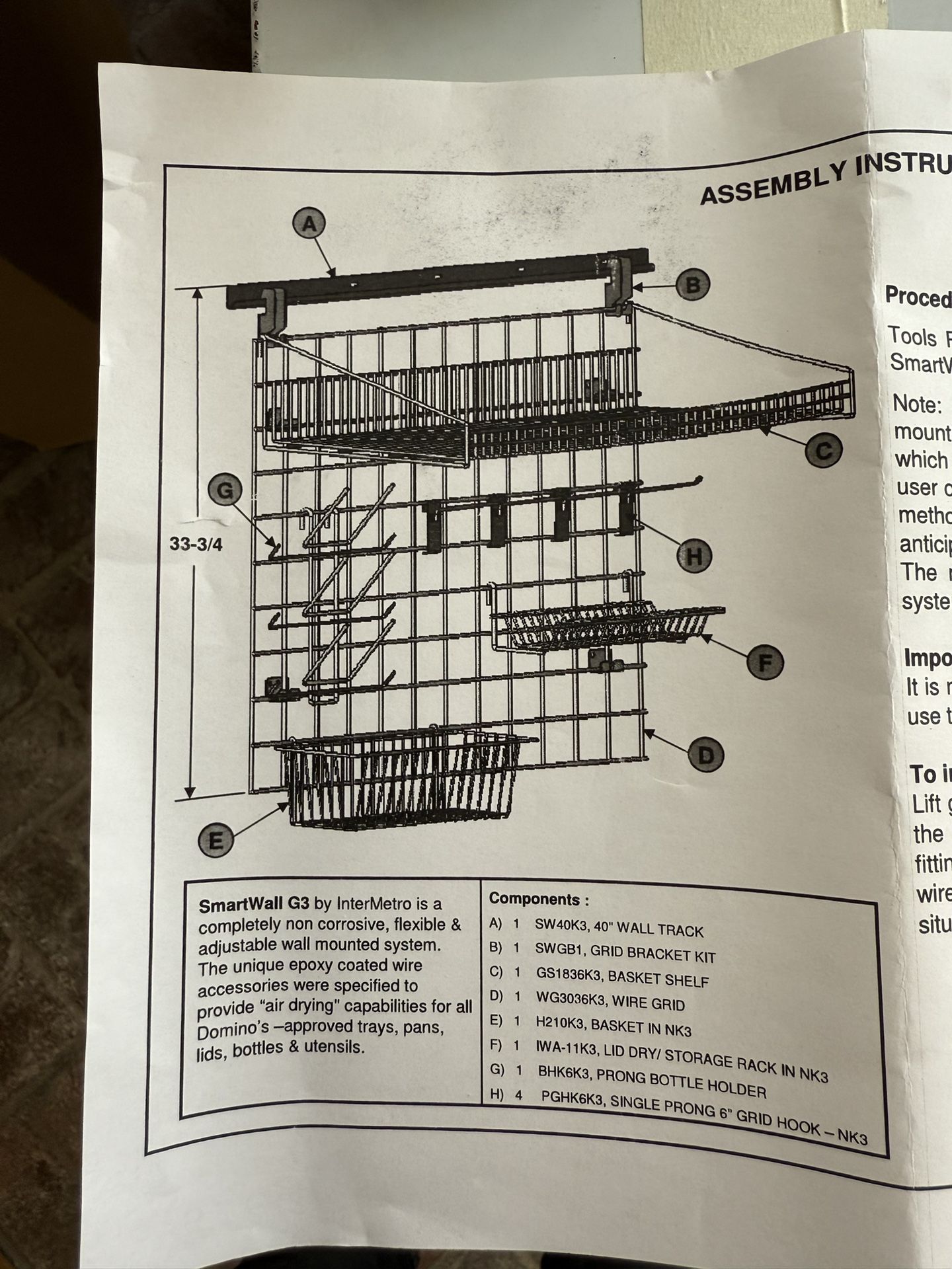 Resturant Wall Shelving Sink Kit