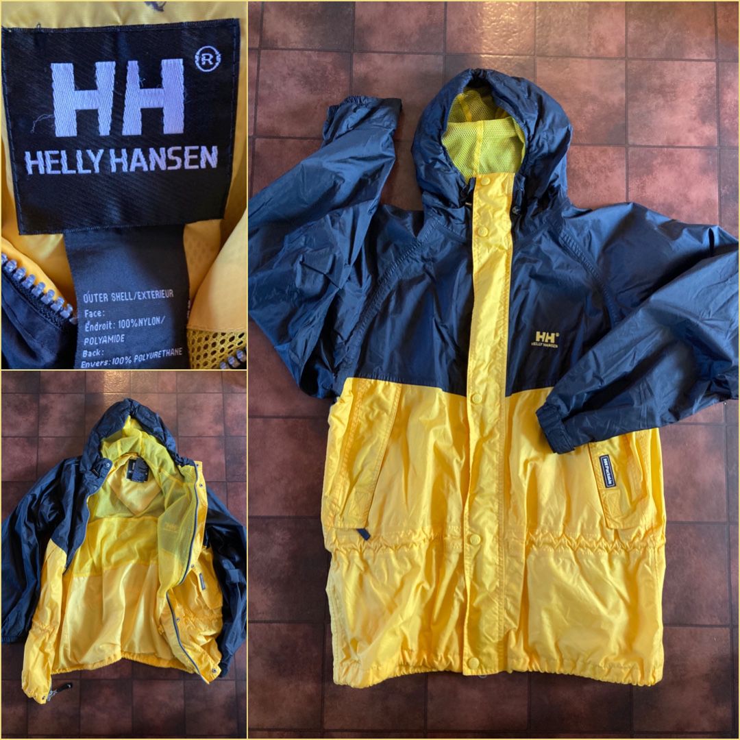 Helly Hansen Packable Rain Parka Jacket Light Windbreaker Zip Mesh Lining Small