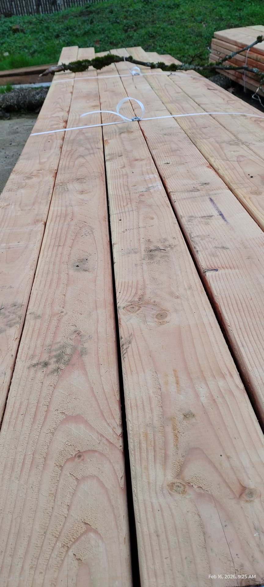 Douglas fir boards.