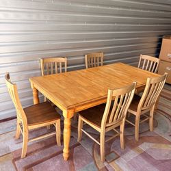Solid wood dining set