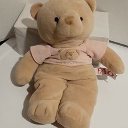 2010 Infant/Baby Toys R Us  FAO Schwarz  12" Baby Bear Lullaby Musical Pull Toy Plush  Pre-Owned 