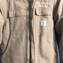 MENS CARHARTT ARCTIC QUILT LINED DUCK COAT SIZE XL