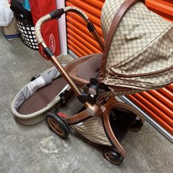 Hot Mom Stroller With Bassinet attachment 