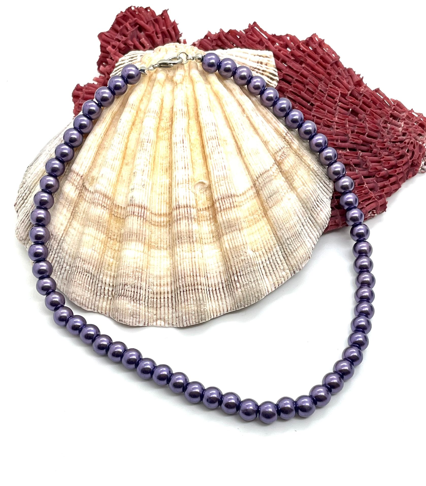 Costume Purple Pearl Necklace