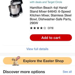 Hamilton beach new mixer