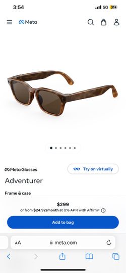Meta Ray-Ban Adventurer Smart Glasses CLASSIC BROWN TORTOISE SHADED LENS RARE RAYBAN WAYFERER OAKLEY DRAGON