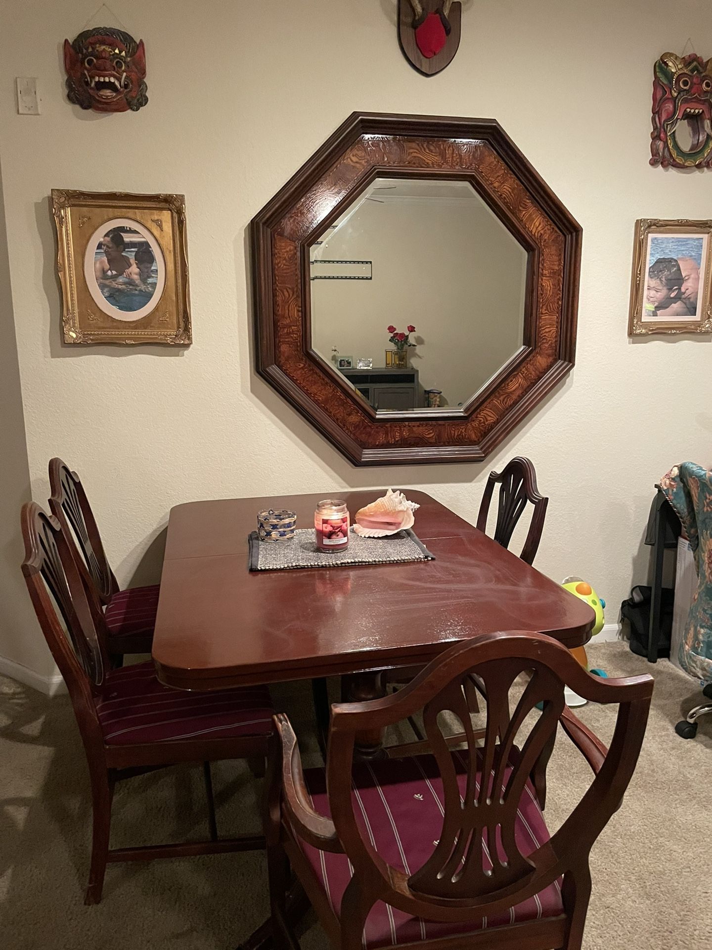 Antique Tables And Mirror 