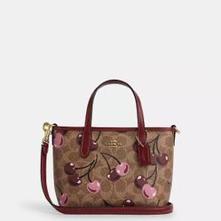 Coach Cherry Mini Tote With Matching Wallet