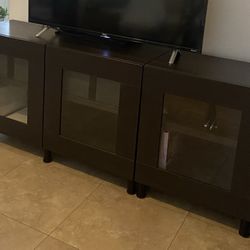 BESTA - Storage Cabinet - Dark Brown