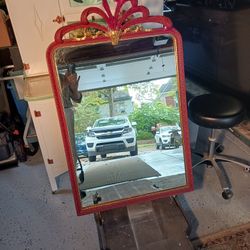 DISTINCTIVE OLD HALLWAY MIRROR 