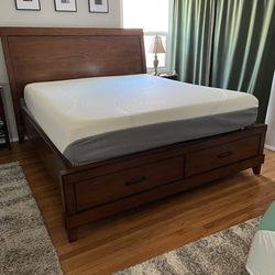 SET: Cal King Bed Frame & Tempur-Adapt 11” Medium Mattress