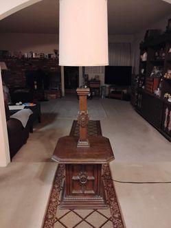 Vintage Corner Lamp Table