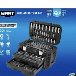  HART 215-Piece Mechanics Tool Set, (New Never Used) Multiple Drive, Chrome Finish $200 Firm On Price