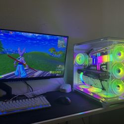 White Gaming Pc Computer Desktop RTX 5070 Beast High End