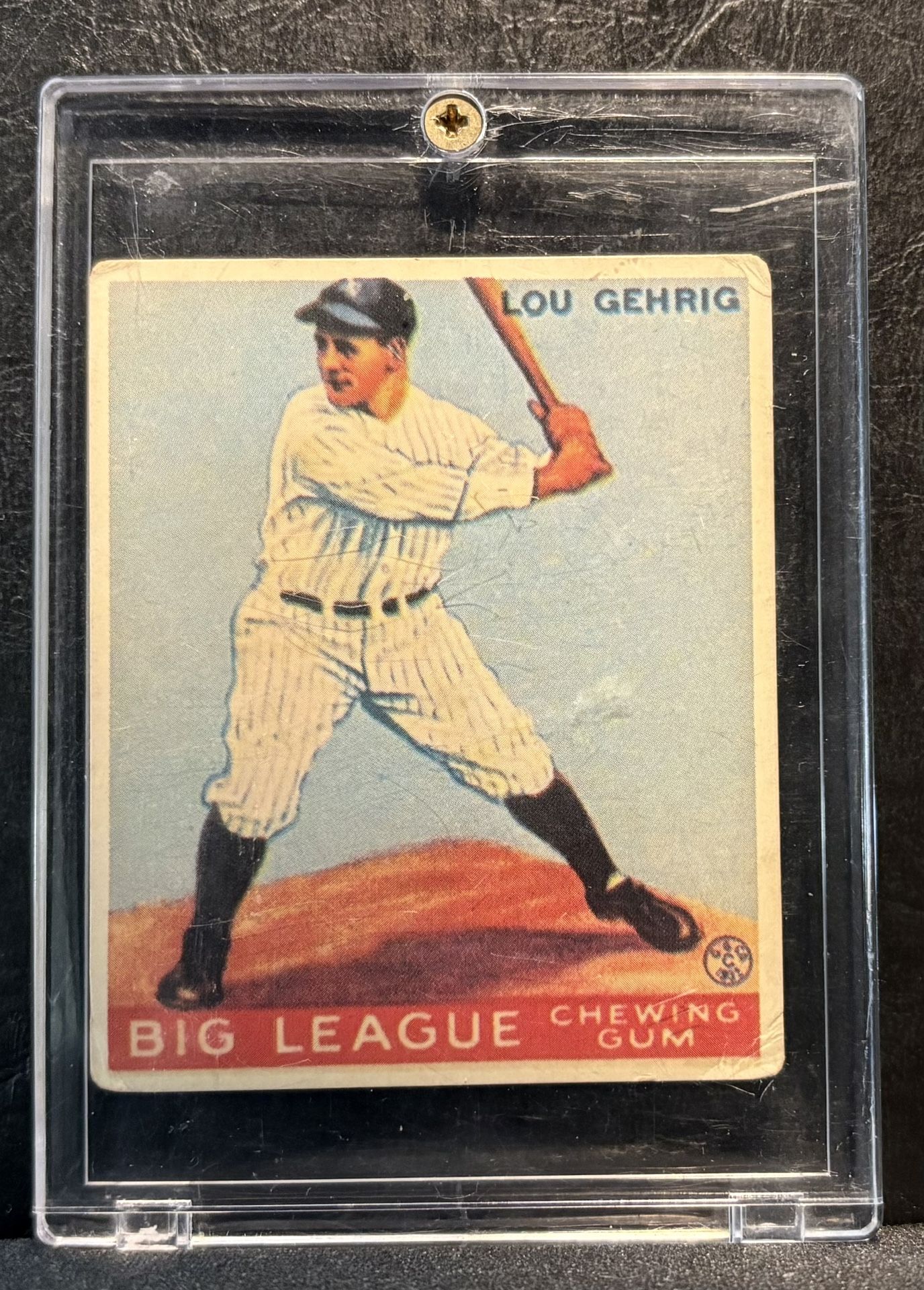 Lou Gehrig Goudey High End Aged Reprint
