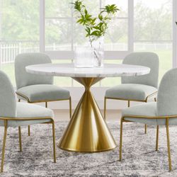 5 Piece Marble Dining Set