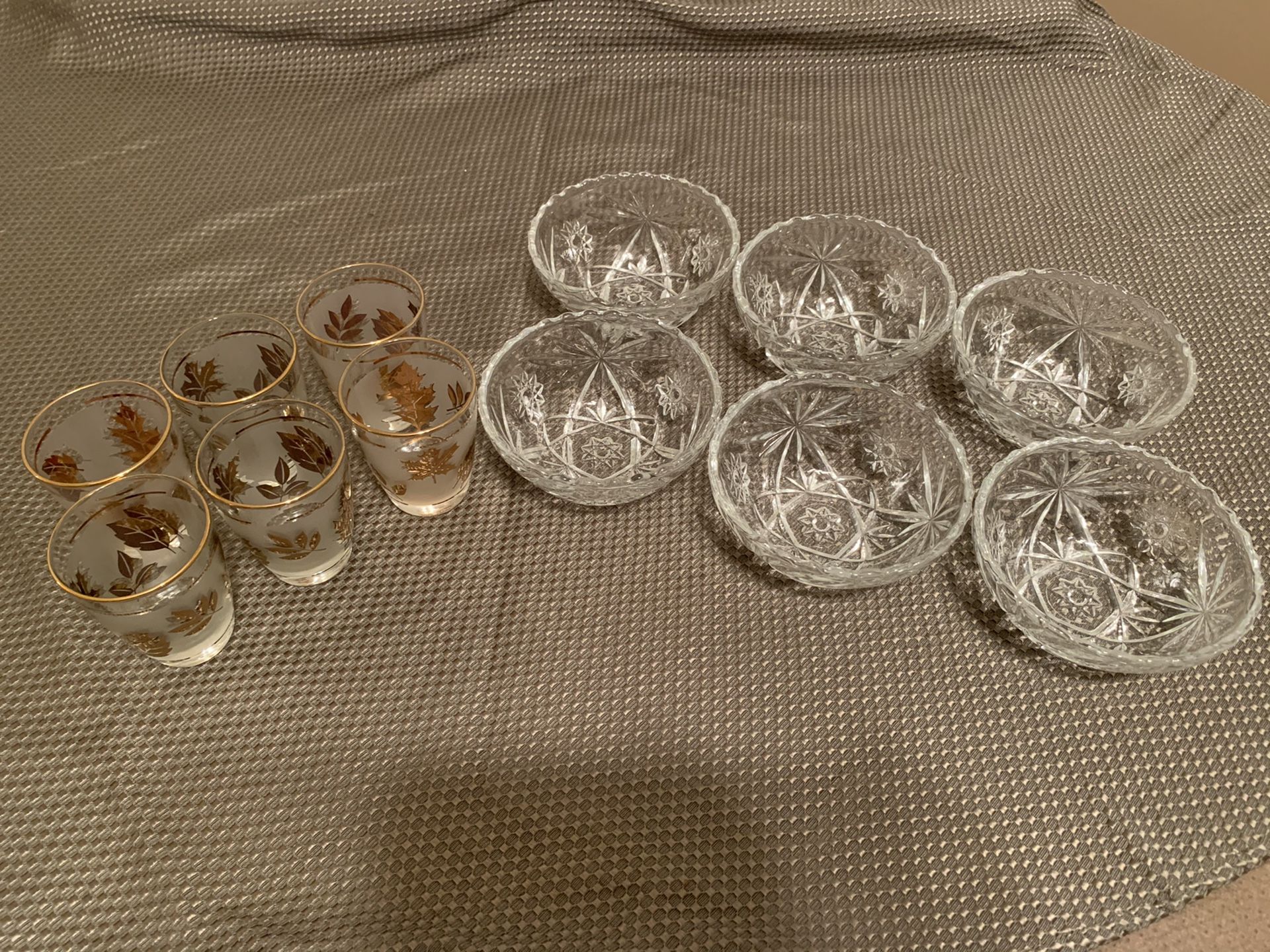 Glasses and Bowl Set - Set of 6