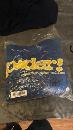 Spider Heres The Slime Blue Hoodie Medium