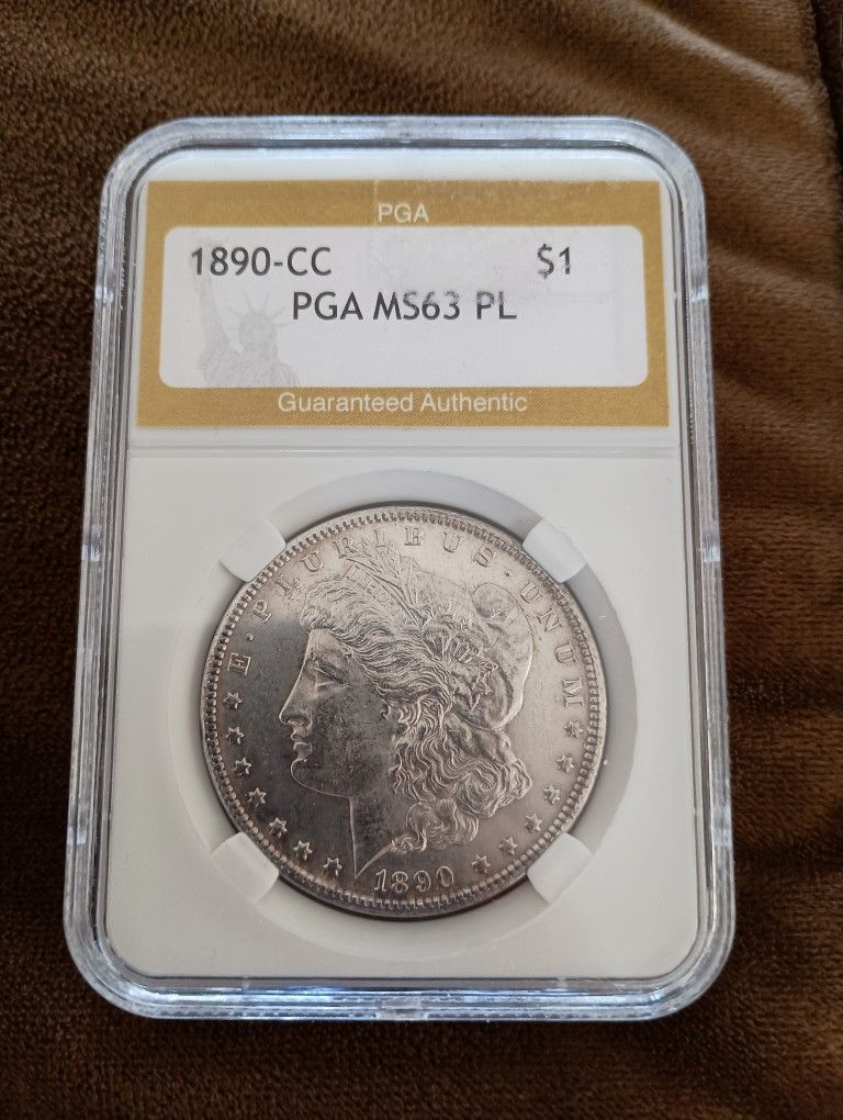 *Rare* 1890 Morgan CC Silver Dollar MS63 PL