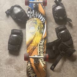 Gravity Longboard + Pads + Skate Tool – Ready to Ride