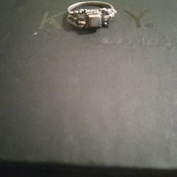 Vintage Sterling Ring Mother's Of Pearl