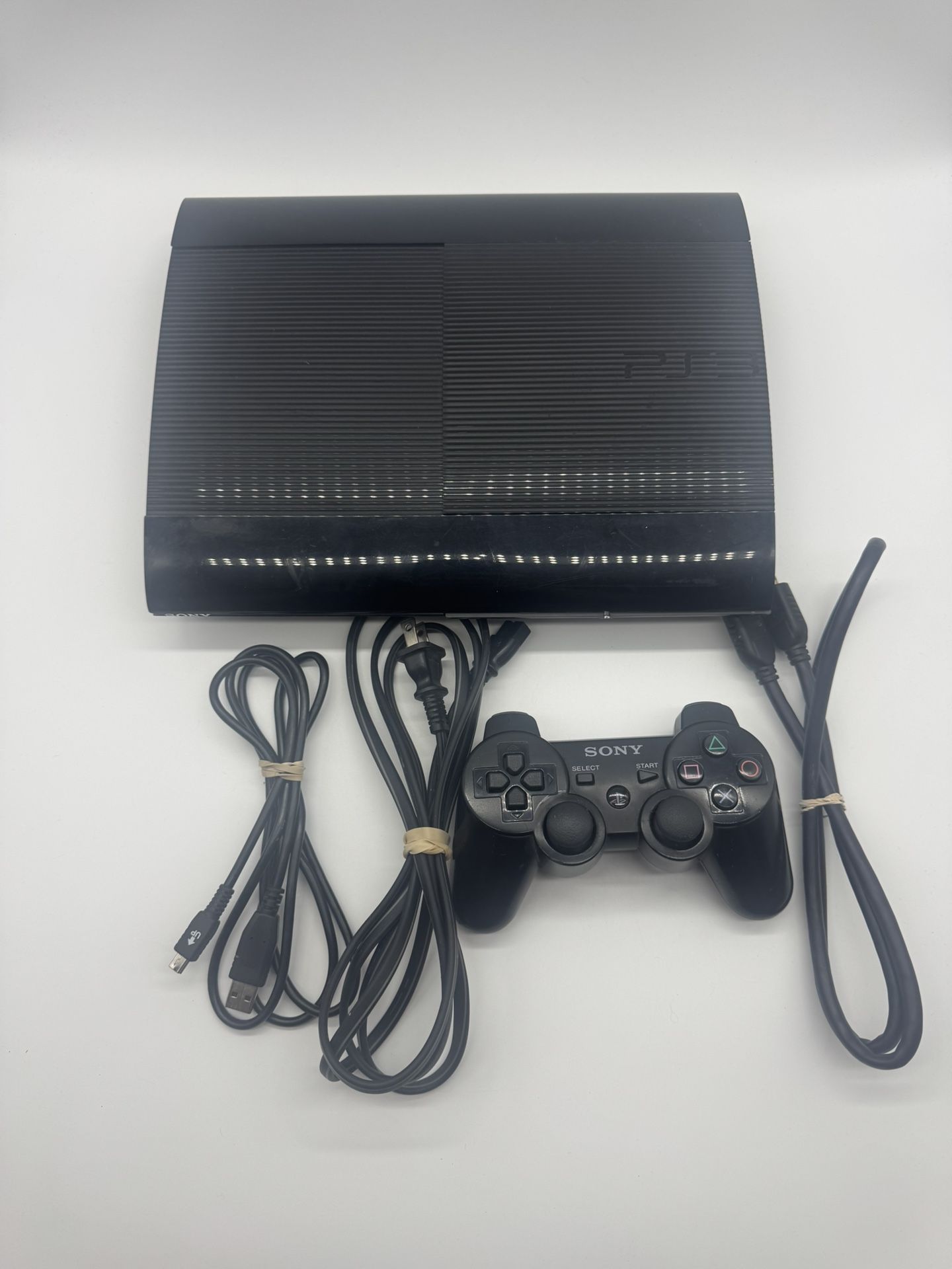 Sony PlayStation 3 Super Slim PS3 500GB Console CECH-4001C OEM Controller Bundle