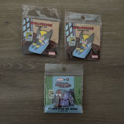 SDCC 26 Exclusive Wolverine & Spiderman Pins