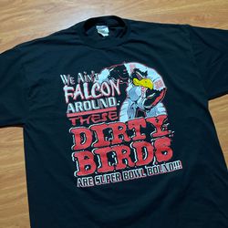 Vintage 1998 Atlanta Falcons Falcon Around Super Bowl Tshirt  Size XL 