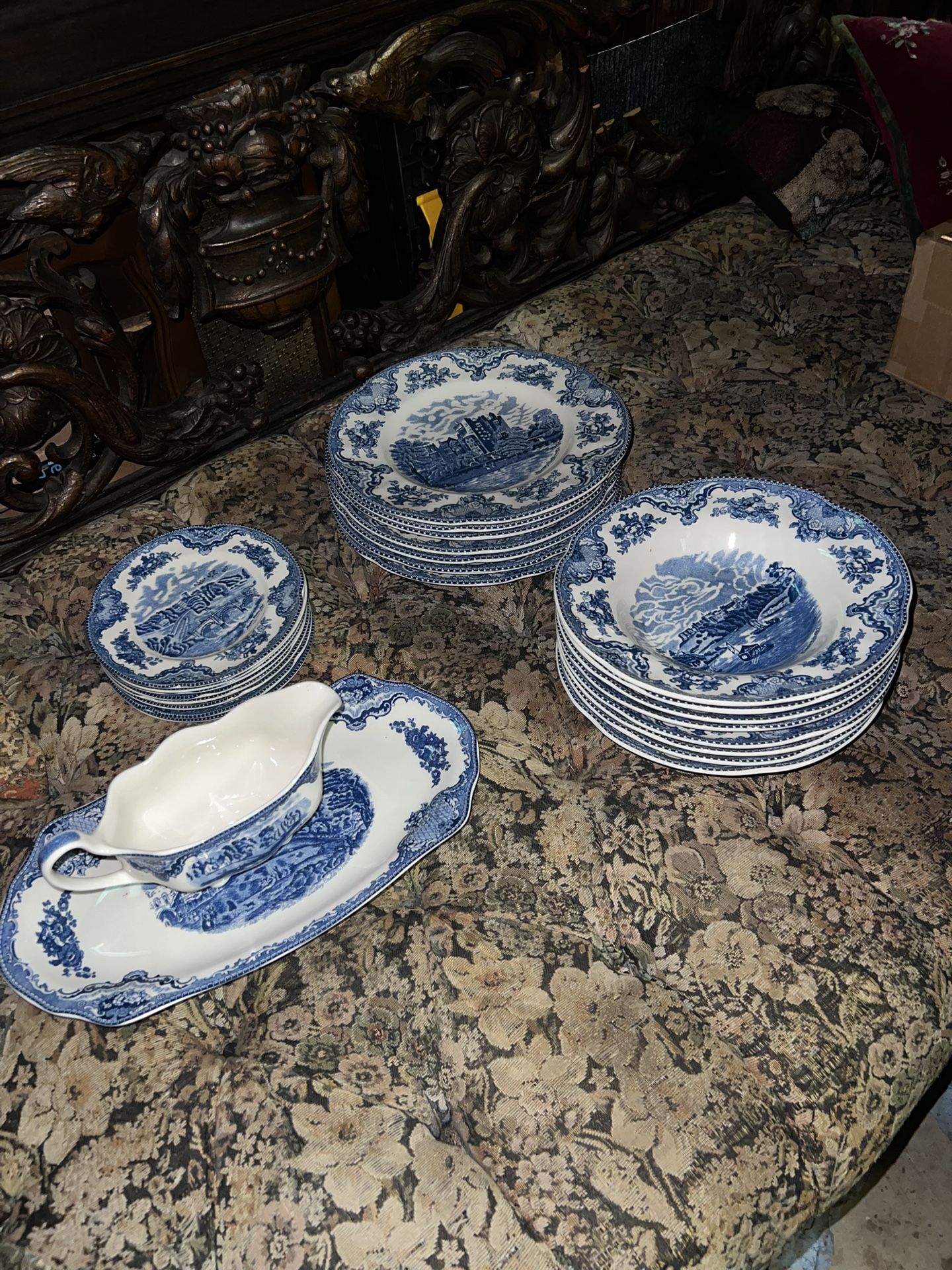 Johnson Brothers Old Britain Castles Blue Dinnerware Set
