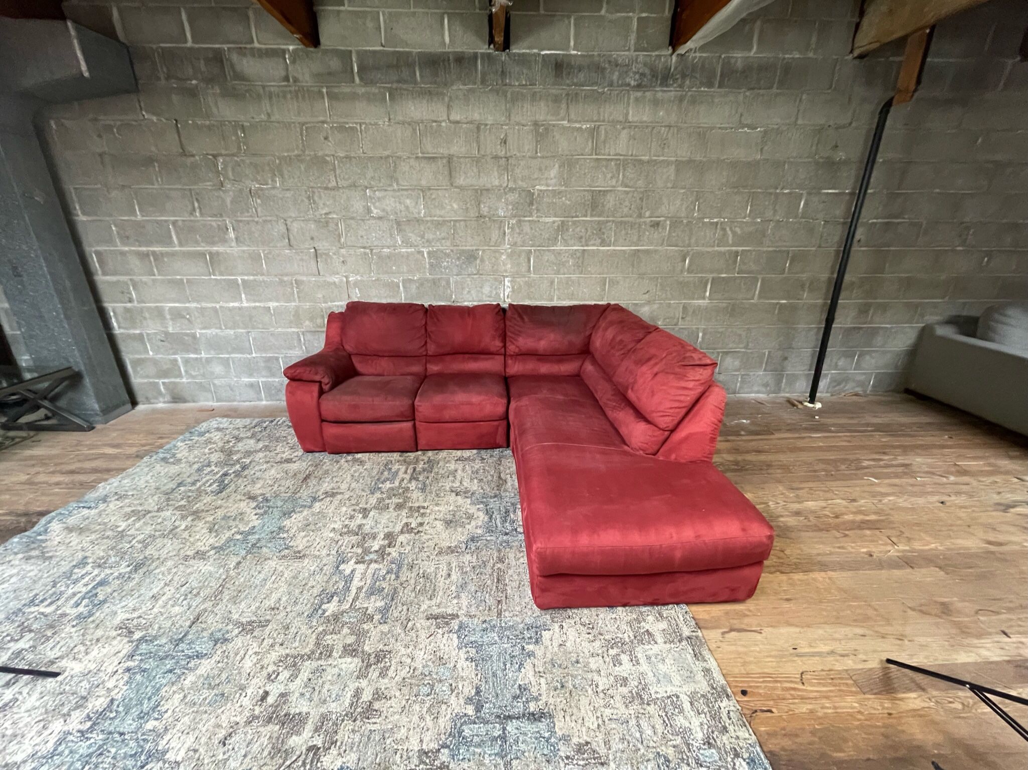 Red Italsofa Sectional Couch “WE DELIVER”