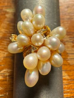 Freshwater Pearl Cluster Cocktail Ring
